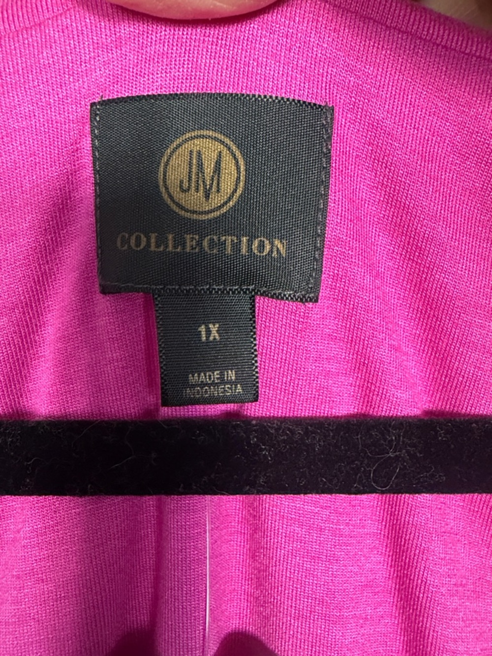 JM Collection Pink Scoop Neck Embroidered Tee - Picture 2 of 3